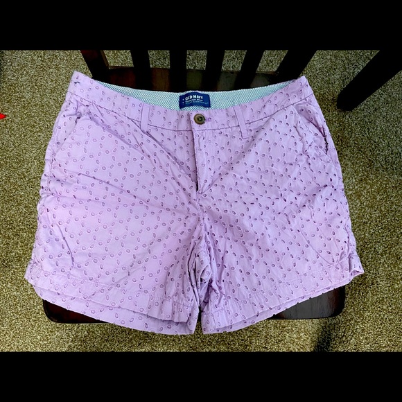 Old Navy Pants - Old navy purple eyelet shorts